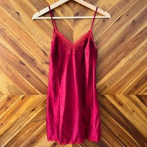 Victoria’s Secret Red Satin Slip Dress Size XS